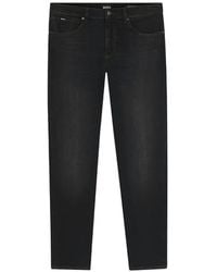 BOSS - Maine Faded-Effect Straight Jeans - Lyst