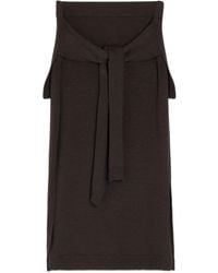 Lemaire - Geribbelde Midi-Rok Met Strikdetail - Lyst