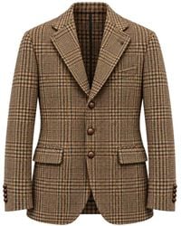 Tagliatore - Check-Pattern Blazer - Lyst