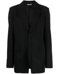 COMME DES GARÇON BLACK - Single-breasted Wool Blazer - Lyst