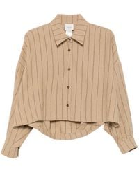 Alysi - Camicia Crop Gessata - Lyst