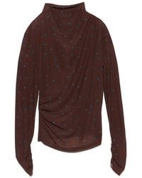 Bimba Y Lola - Romantic Sweet Floral Gathered T-Shirt - Lyst