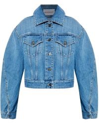Givenchy - Denim Jack Met Pofmouwen - Lyst