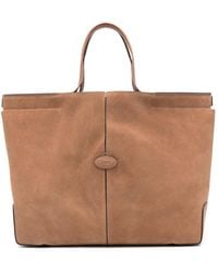 Tod's - Medium Di Bag Folio Panelled Tote Bag - Lyst