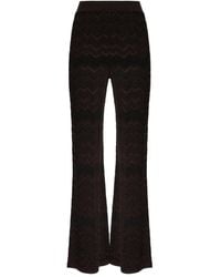 Missoni - Zigzag-Pattern Flared Trousers - Lyst