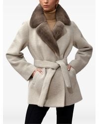 Poche Paris - Herringbone Belted Jacket - Lyst