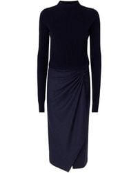 Pinko - Robe Côtelée À Fines Rayures - Lyst