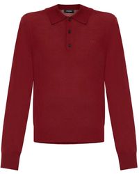 DSquared² - Long-Sleeve Polo Top - Lyst