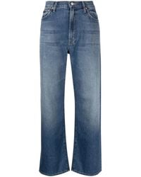 Mother - The Dodger Ankle Cropped Straight-Leg Jeans - Lyst
