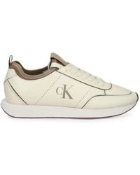 Calvin Klein - Logo-Print Panelled Sneakers - Lyst