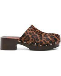 Simon Miller - Leopard-Print Heeled Mules - Lyst