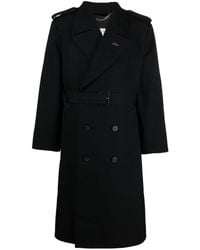 Maison Margiela - Double-breasted Wool Trench Coat - Lyst