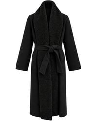 Rainmaker - Manteau Ceinturé À Col Châle - Lyst