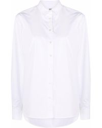 Totême - Camicia bianca signature con chiusura nascosta - Lyst
