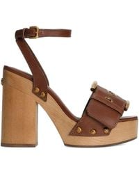 Dolce & Gabbana - Cowhide Wedge Sandals - Lyst