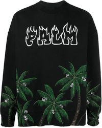 Palm Angels - Palm & Skull Sweatshirt With Print - Lyst