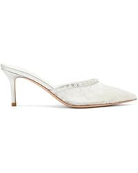 Nicoli - Lace Pearl Mules - Lyst