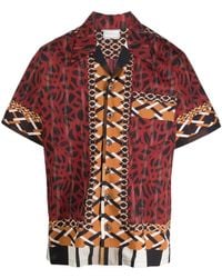 Pierre Louis Mascia - Camicia A Maniche Corte Con Inserti - Lyst