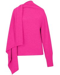The Attico - Pullover Mit Schaldetail - Lyst
