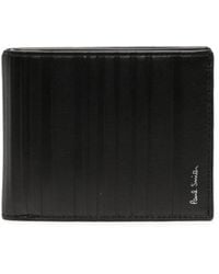 Paul Smith - Shadow-stripe Leather Bi-fold Wallet - Lyst