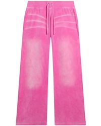 Juicy Couture - Washed-Effect Track Pants - Lyst