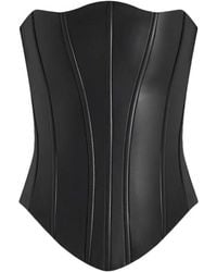 Manière De Voir - Scarlett Leather Lace Up Corset - Lyst