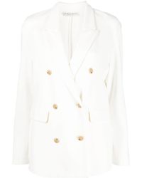 Le Tricot Perugia - Double-breasted Blazer - Lyst