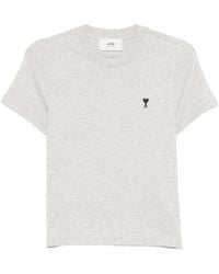 Ami Paris - Short-Sleeve Cotton T-Shirt With Monogram - Lyst