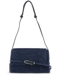 Liffner - Buckle-Detail Suede Shoulder Bag - Lyst