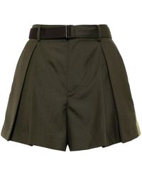 Sacai - High Waist Bermuda Shorts - Lyst
