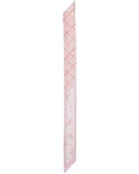 Prada - Printed Silk Twill Skinny Scarf - Lyst