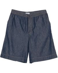 Loewe - Anagram-Embroidered Drawstring Shorts - Lyst