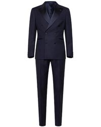 Tagliatore - Double-Breasted Peak-Lapel Suits - Lyst