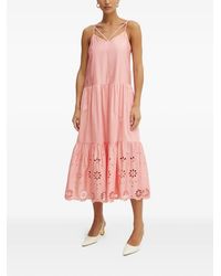 Fracomina - Gestuftes Kleid mit Ösen - Lyst