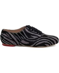 Hogan - Zebra-Print Lace-Up Sneakers - Lyst