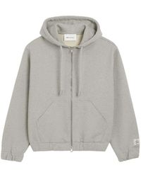 Ami Paris - Zipped Cotton Hoodie With Heritage Label - Lyst