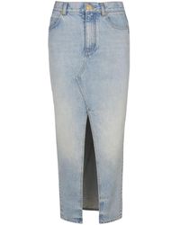 Balmain - Gonna Midi Denim - Lyst