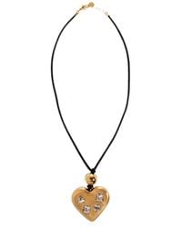 Jacquemus - Heart-Shaped Crystal-Embellished Necklace - Lyst