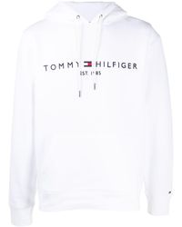 Tommy Hilfiger - Embroidered Logo Drawstring Hoodie - Lyst