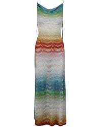 Missoni - Vestido De Playa Con Cuello Desbocado - Lyst
