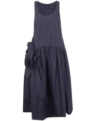 Simone Rocha - Midi-Jurk Met Ruches - Lyst