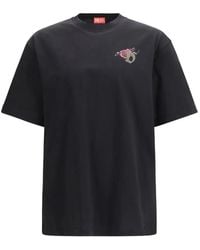 DIESEL - Floral-Print T-Shirt - Lyst