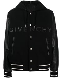 Givenchy - Raised-logo Hooded Varsity Jacket - Lyst