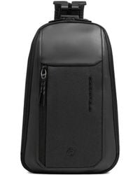 Piquadro - Convertible Leather-Trim Sling Bag - Lyst