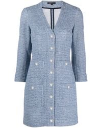 Maje - Long-sleeve Tweed Minidress - Lyst