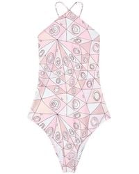 PUCCI - Occhi-Print Cross-Back Swimsuit - Lyst