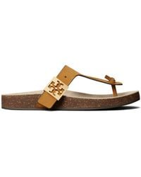 Tory Burch - Mellow Thong Leather Sandals - Lyst