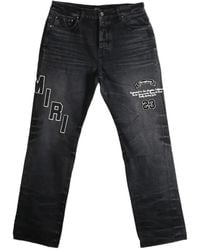 Amiri - Logo-Embroidered Faded Jeans - Lyst