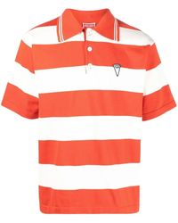 KENZO - Logo Print Striped Polo Shirt - Lyst
