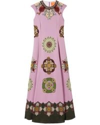 La DoubleJ - Park Ave Print Midi Dress - Lyst